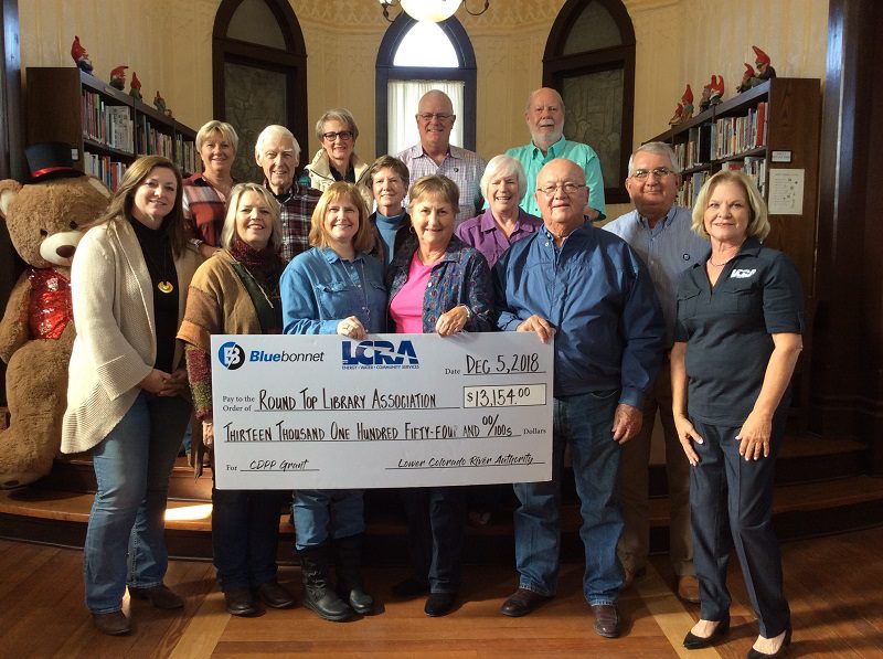 Lcra Bluebonnet Electric Co Op Award Round Top Library Association 13 000 Community Grant Lcra