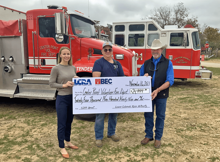 2021-11-16_LCRA_BEC_Award_24999_Grant_to_Center_Point_VFD