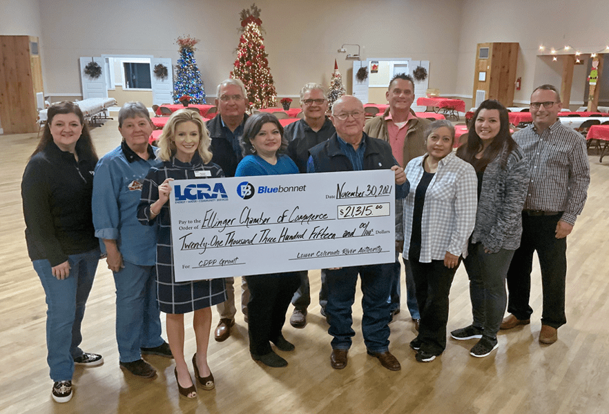 2021-11-30_LCRA_Bluebonnet_Coop_Award_21315_Grant_to_Ellinger_Chamber_of_Commerce_web