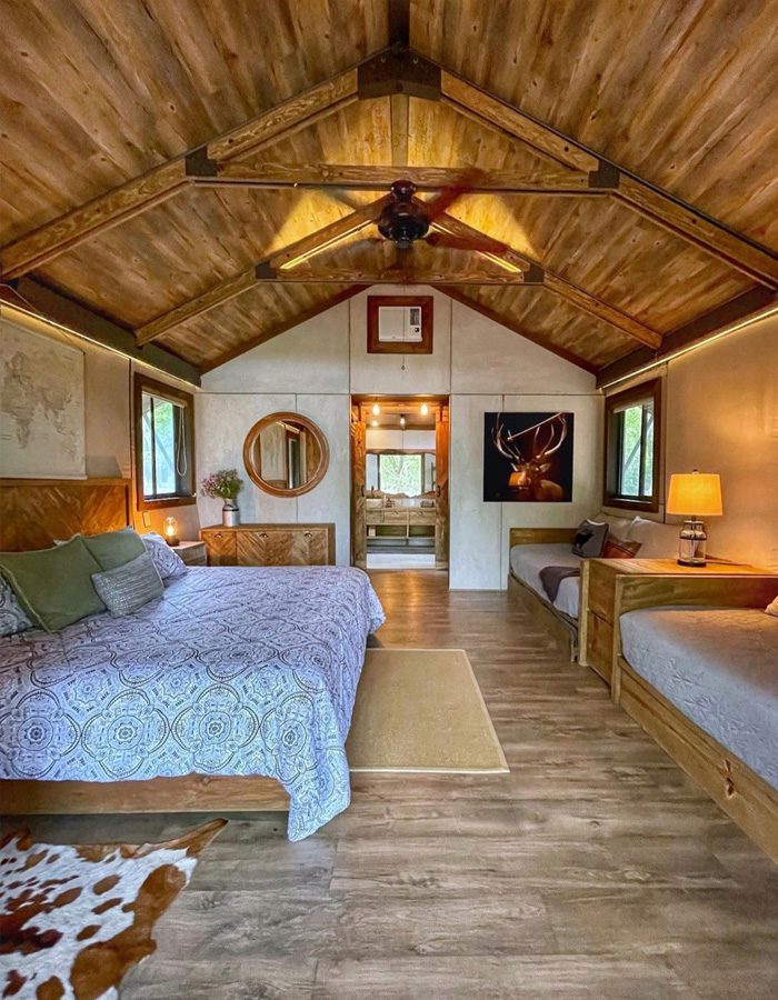Just hitched GLAT camping bedroom interior