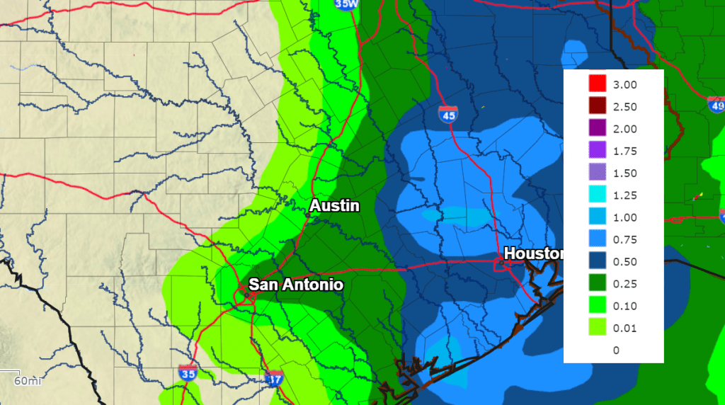 Louisiana Surface Temperature on Thursday 30 Nov at 12pm CST