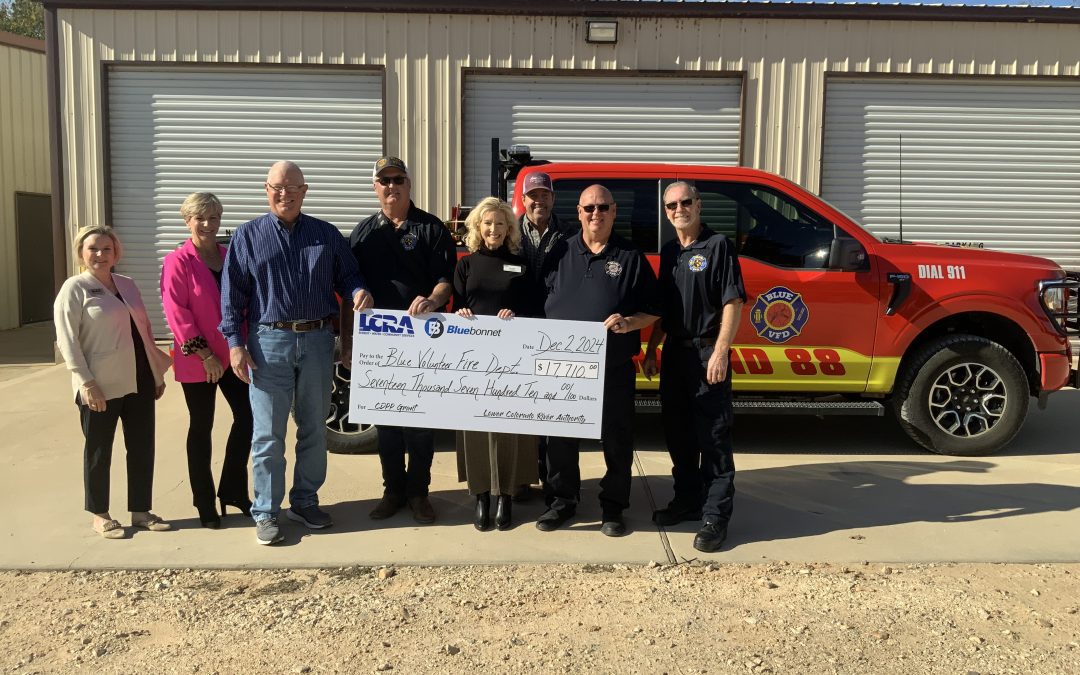 LCRA, Bluebonnet Electric Co-op award $17,710 grant to Blue VFD