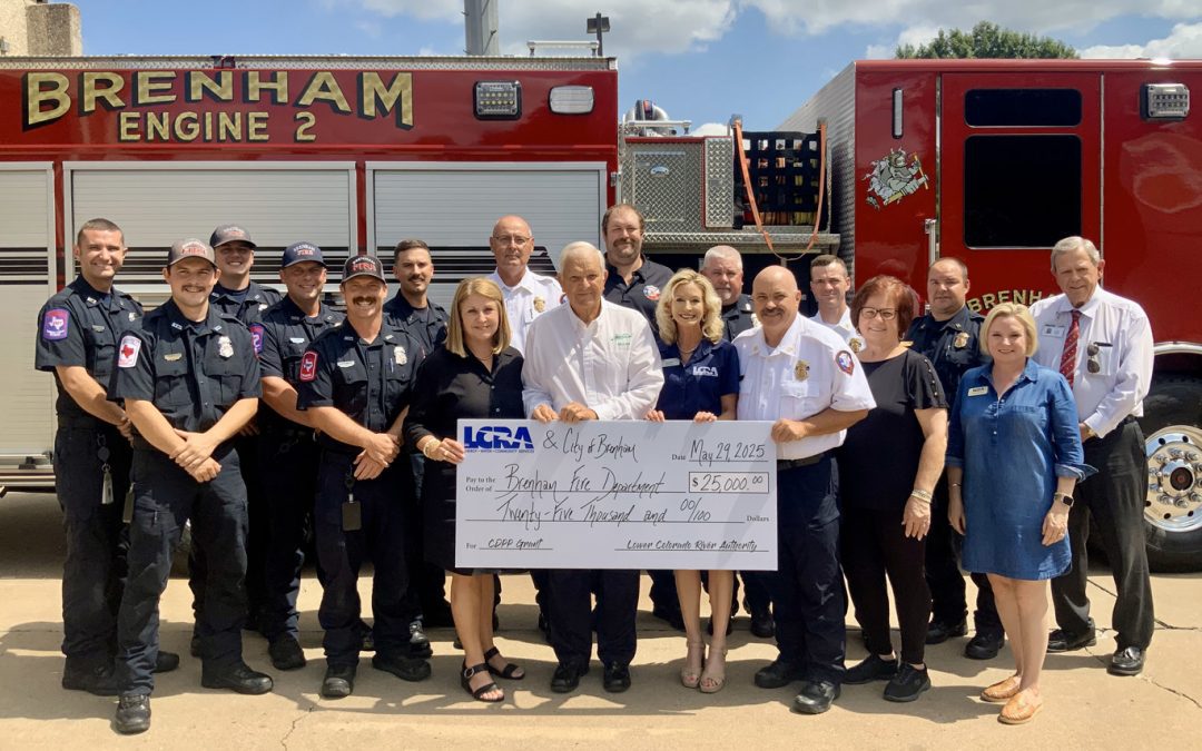 LCRA, City of Brenham award $25,000 grant for new thermal imaging cameras to help in fighting fires