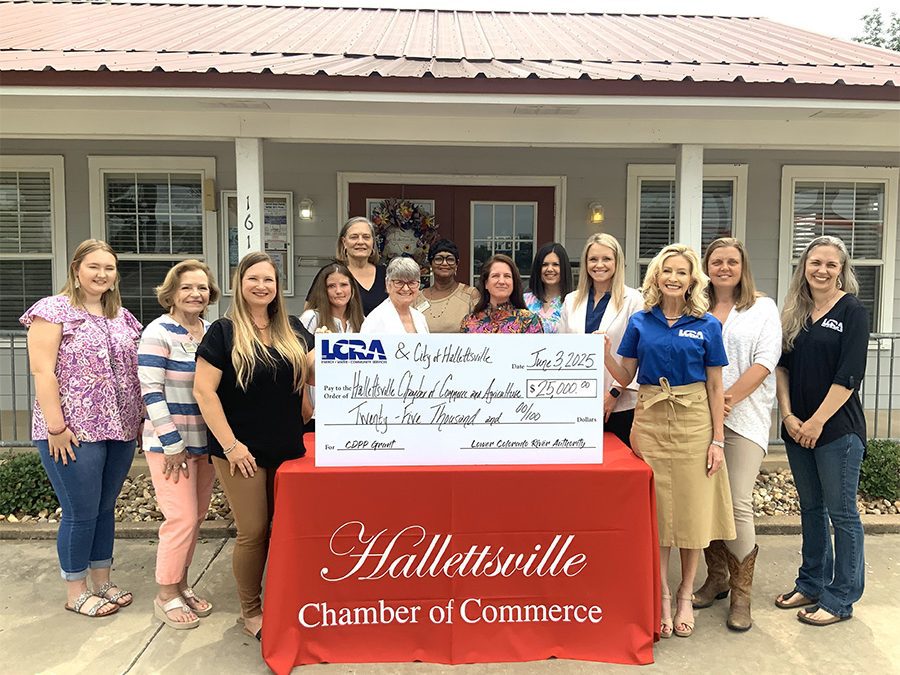 LCRA, City of Hallettsville award $25,000 grant for new marquee at visitor center