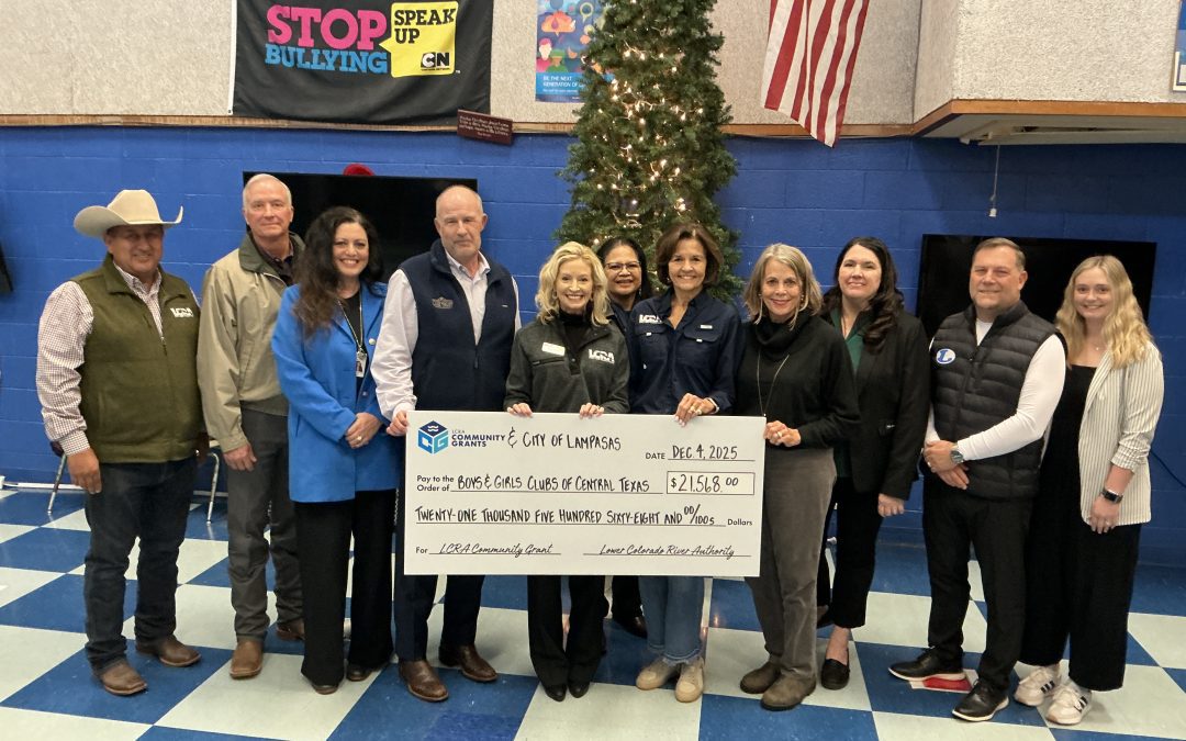 LCRA, City of Lampasas award $21,568 grant to Boys & Girls Clubs of Central Texas